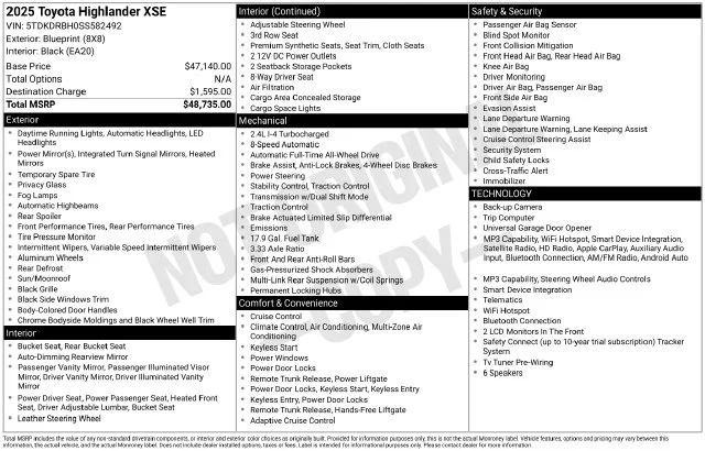 Used 2025 Blue Toyota XSE image 7