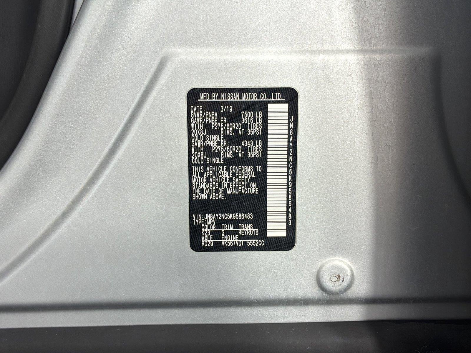 Used 2019 Brilliant Silver Metallic Nissan SL image 21
