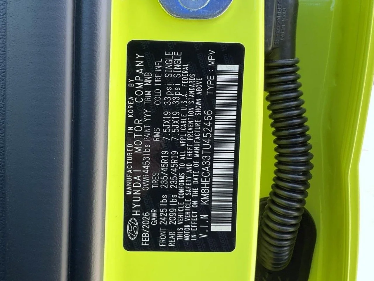 New 2026 Yellow Hyundai Limited image 26