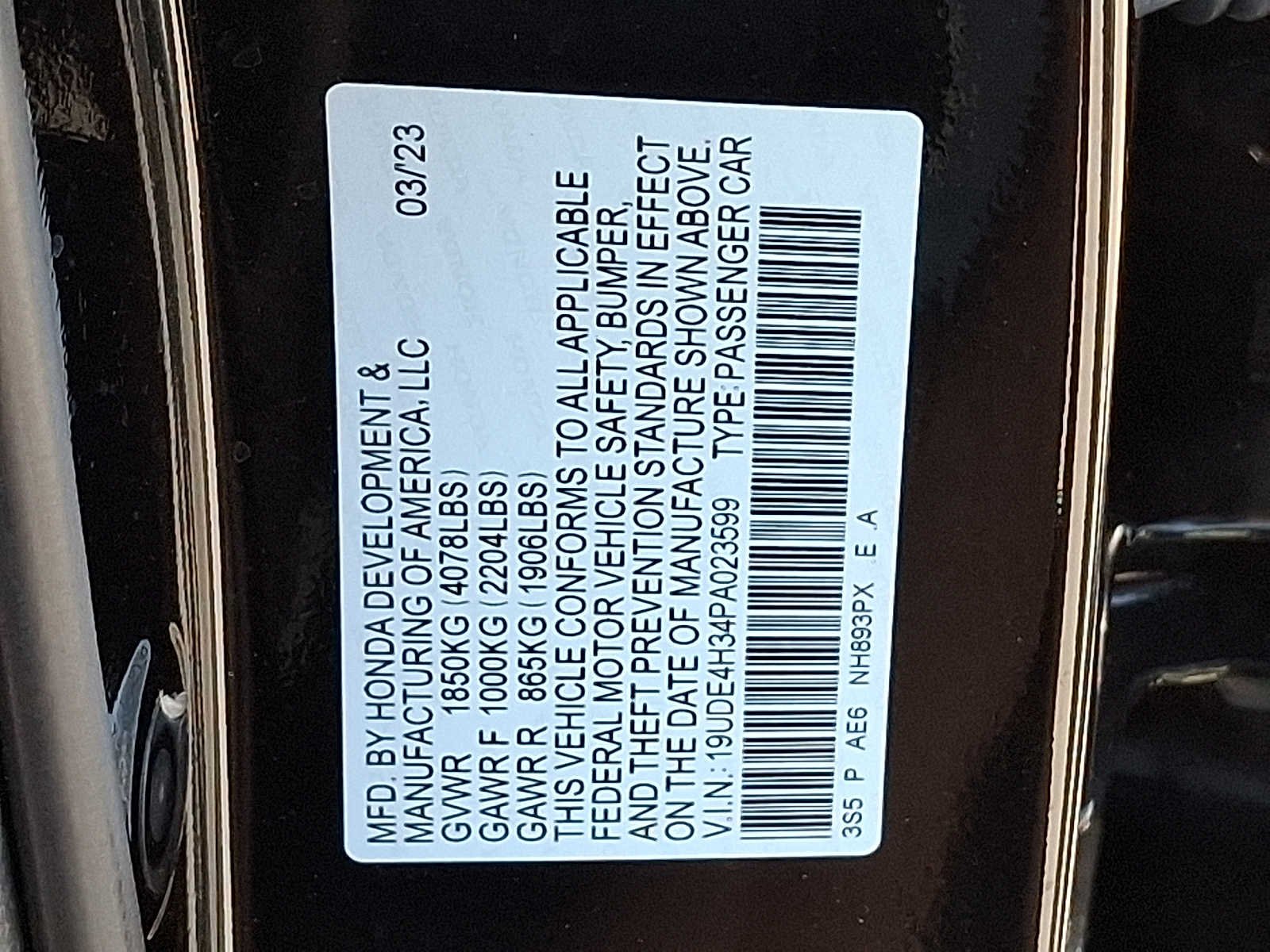 Certified Used 2023 Majestic Black Pearl Acura A-SPEC image 27