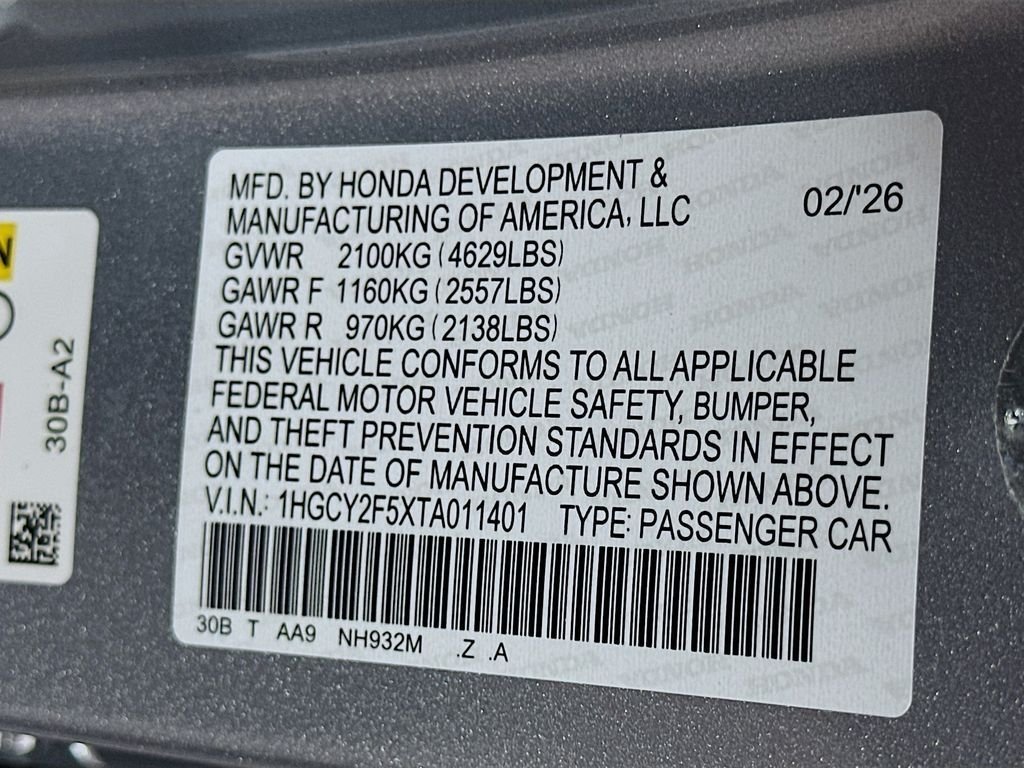 New 2026 Solar Silver Metallic Honda Sport Hybrid image 23