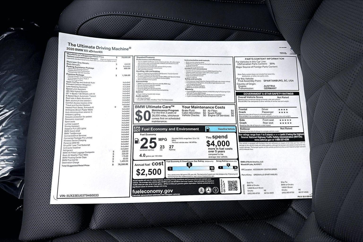 New 2026 Skyscraper Grey Metallic BMW xDrive40i image 38