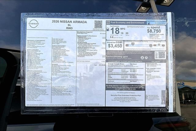 New 2026 Nissan Armada SL 4D Sport Utility