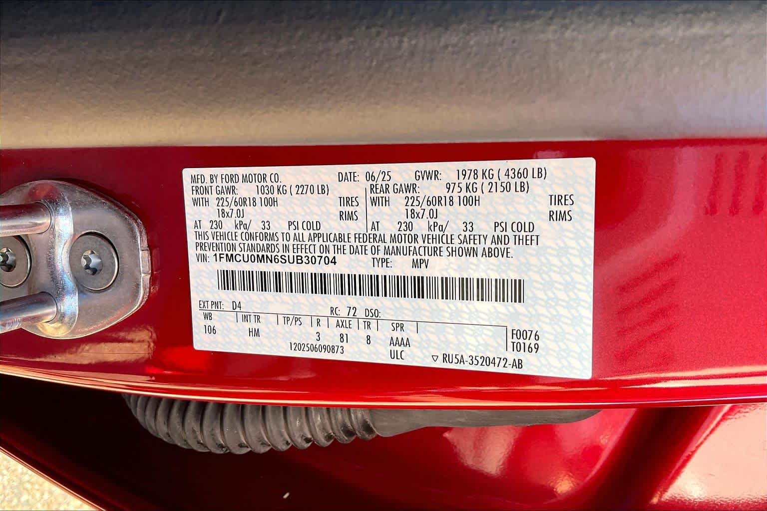 Used 2025 Rapid Red Metallic Tinted Clearcoat Ford ST-Line image 33