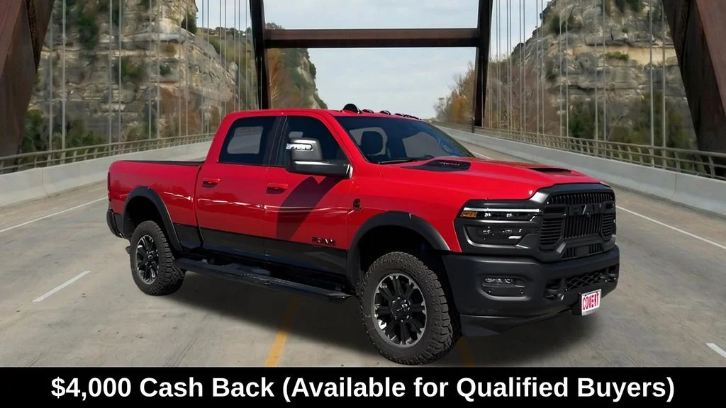 New 2026 Flame Red Clear-Coat Exterior Paint RAM Rebel image 1