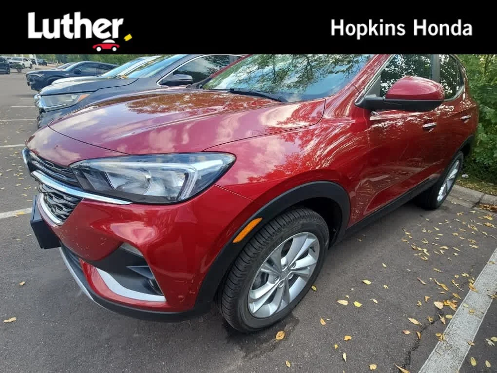 Used 2021 Chili Red Metallic Buick Preferred image 1