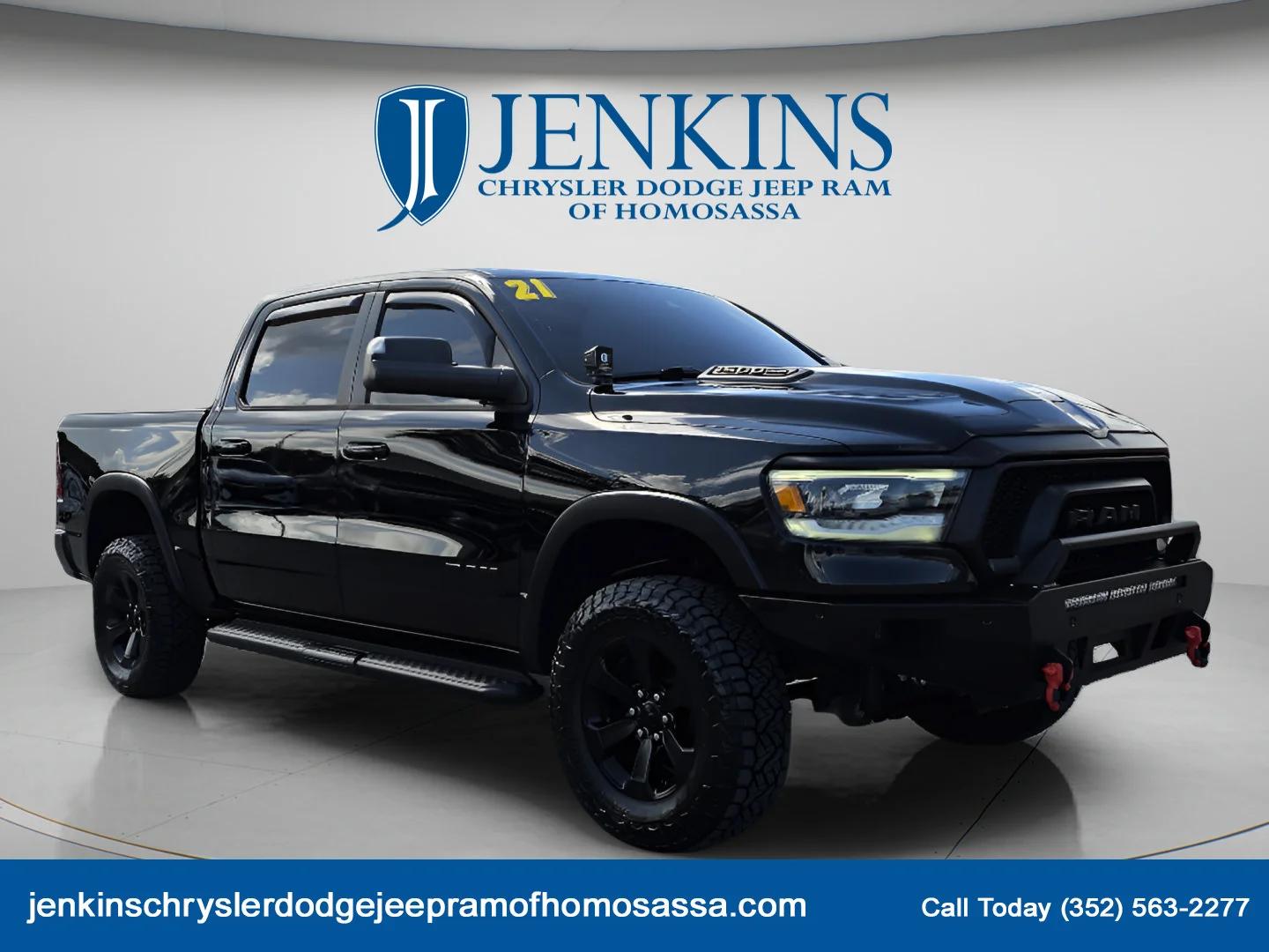 Used 2021 Diamond Black Crystal Pearlcoat Ram Rebel image 1