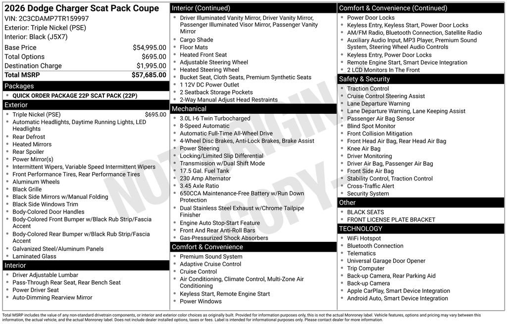 New 2026 Triple Nickel Dodge Scat Pack image 21