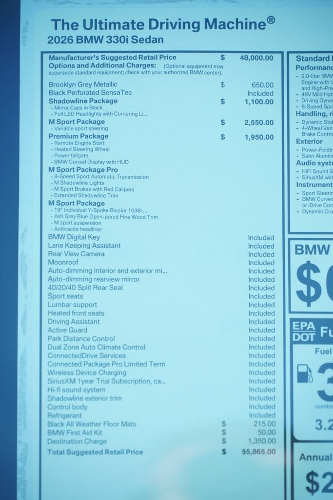 New 2026 Brooklyn Grey Metallic BMW 330i image 10