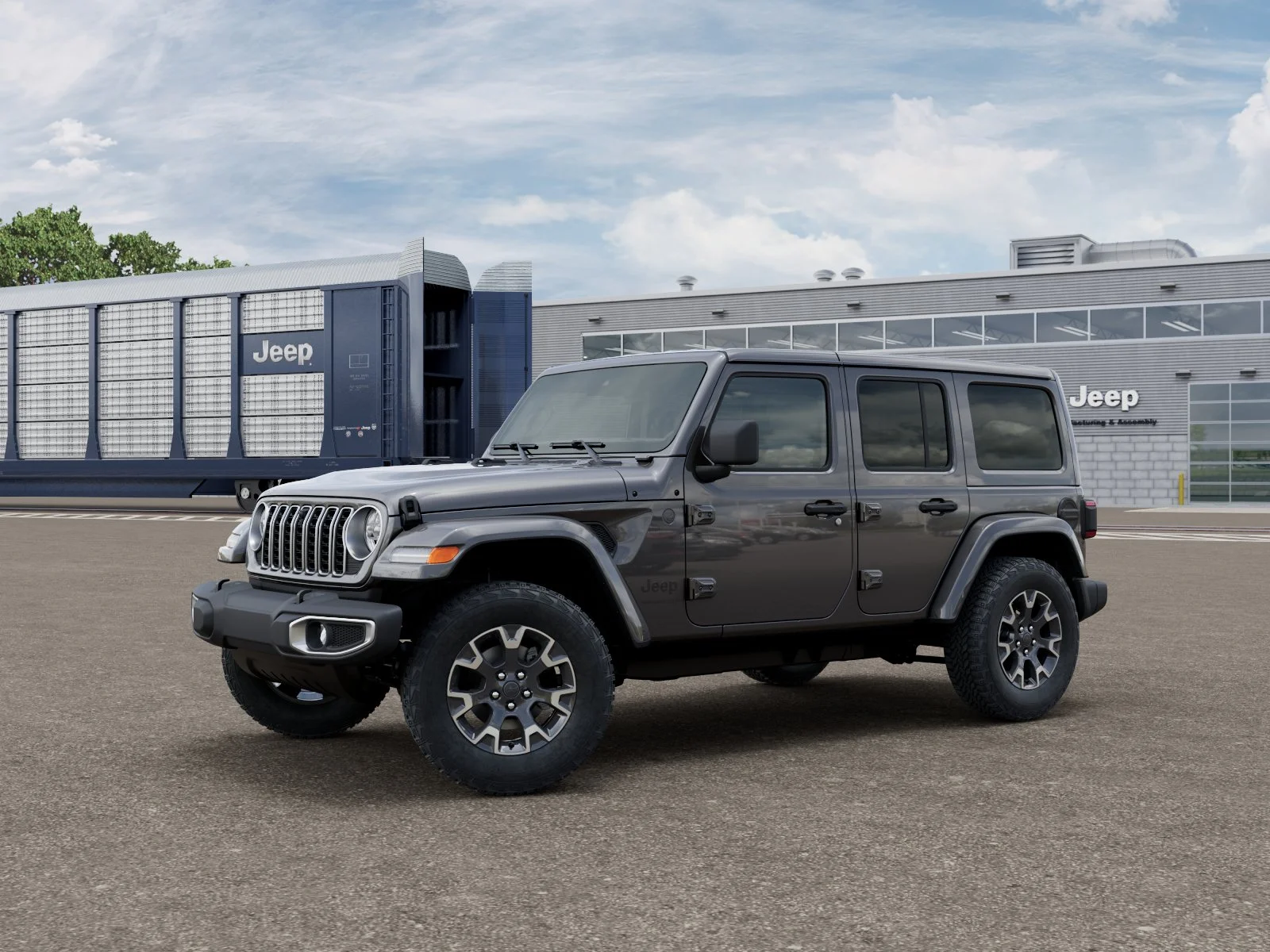 New 2026 Granite Crystal Metallic Clear-Coat Exterior Paint Jeep Sahara image 1