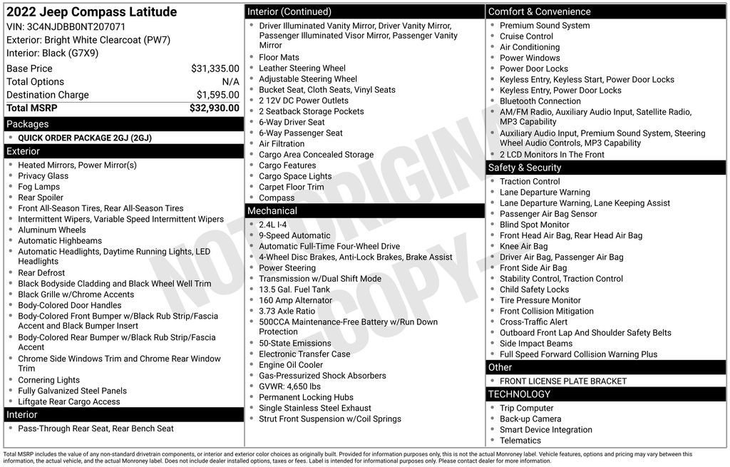 Used 2022 White Jeep Latitude image 4
