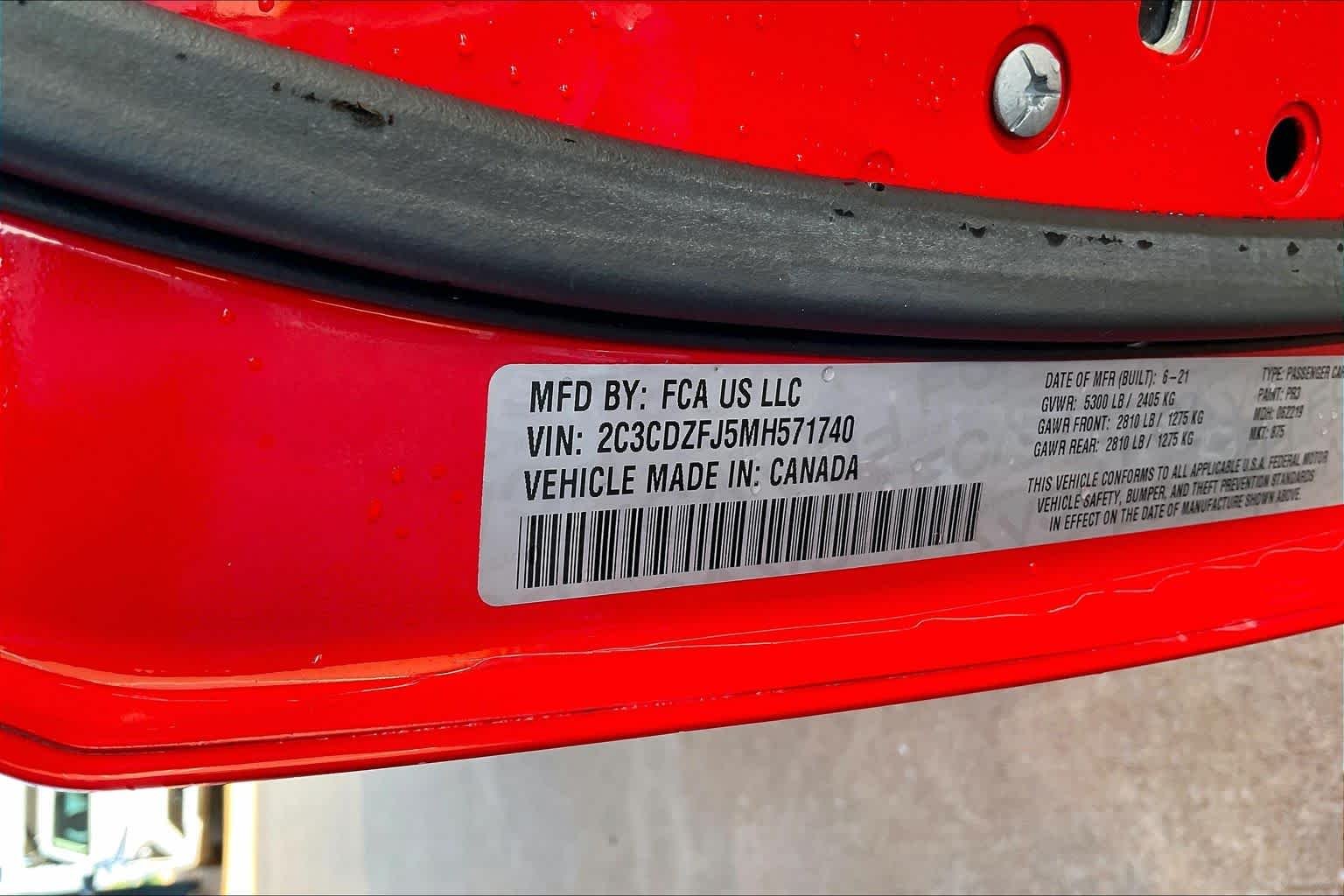 Used 2021 Torred Clearcoat Dodge R/T Scat Pack image 32