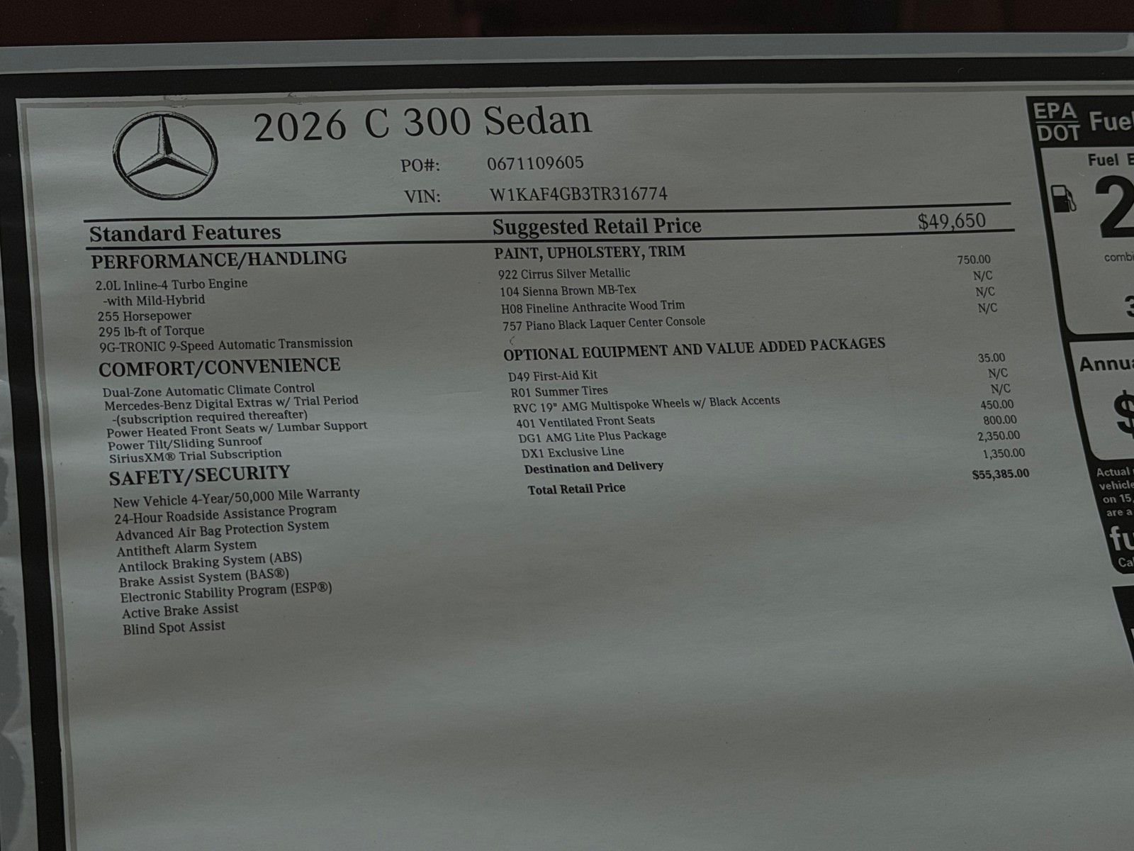 New 2026 Cirrus Silver Metallic Mercedes-Benz C 300 image 21