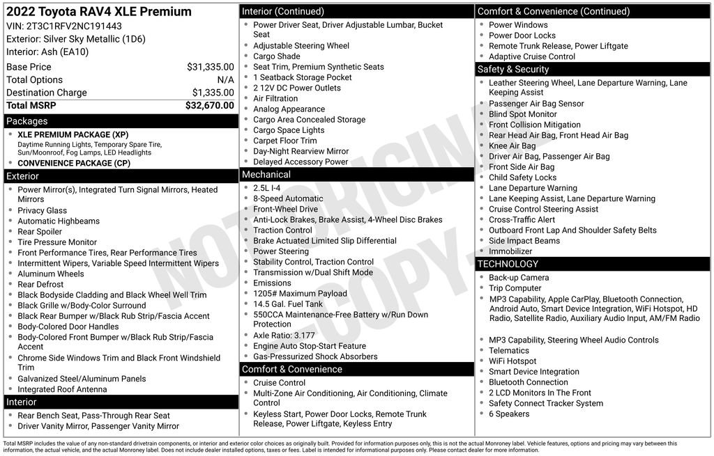 Used 2022 Silver Toyota XLE Premium image 12