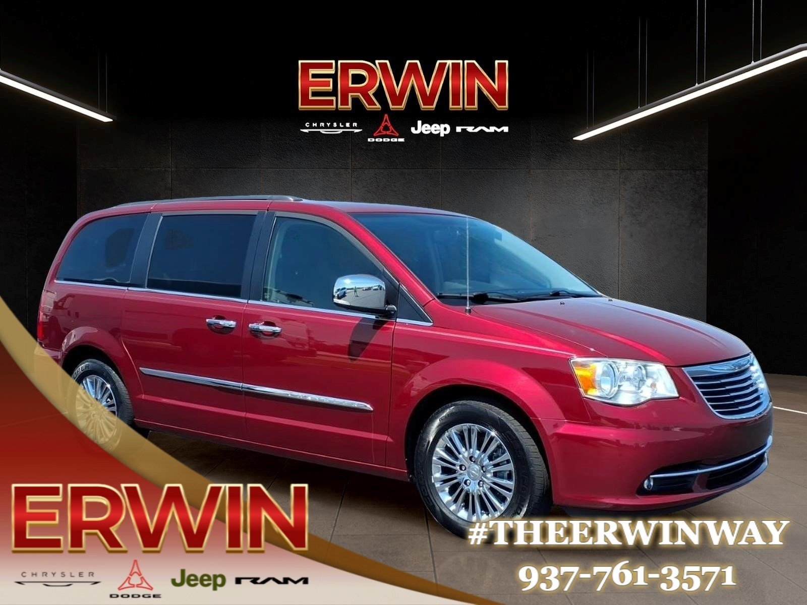 Used 2014 Deep Cherry Red Crystal Pearl Coat Chrysler Touring-L image 1