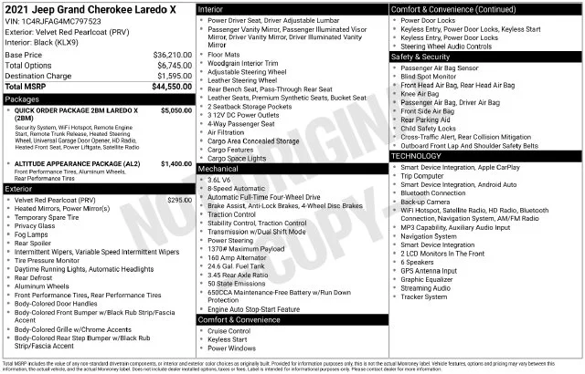 Used 2021 Red Jeep Laredo X image 3