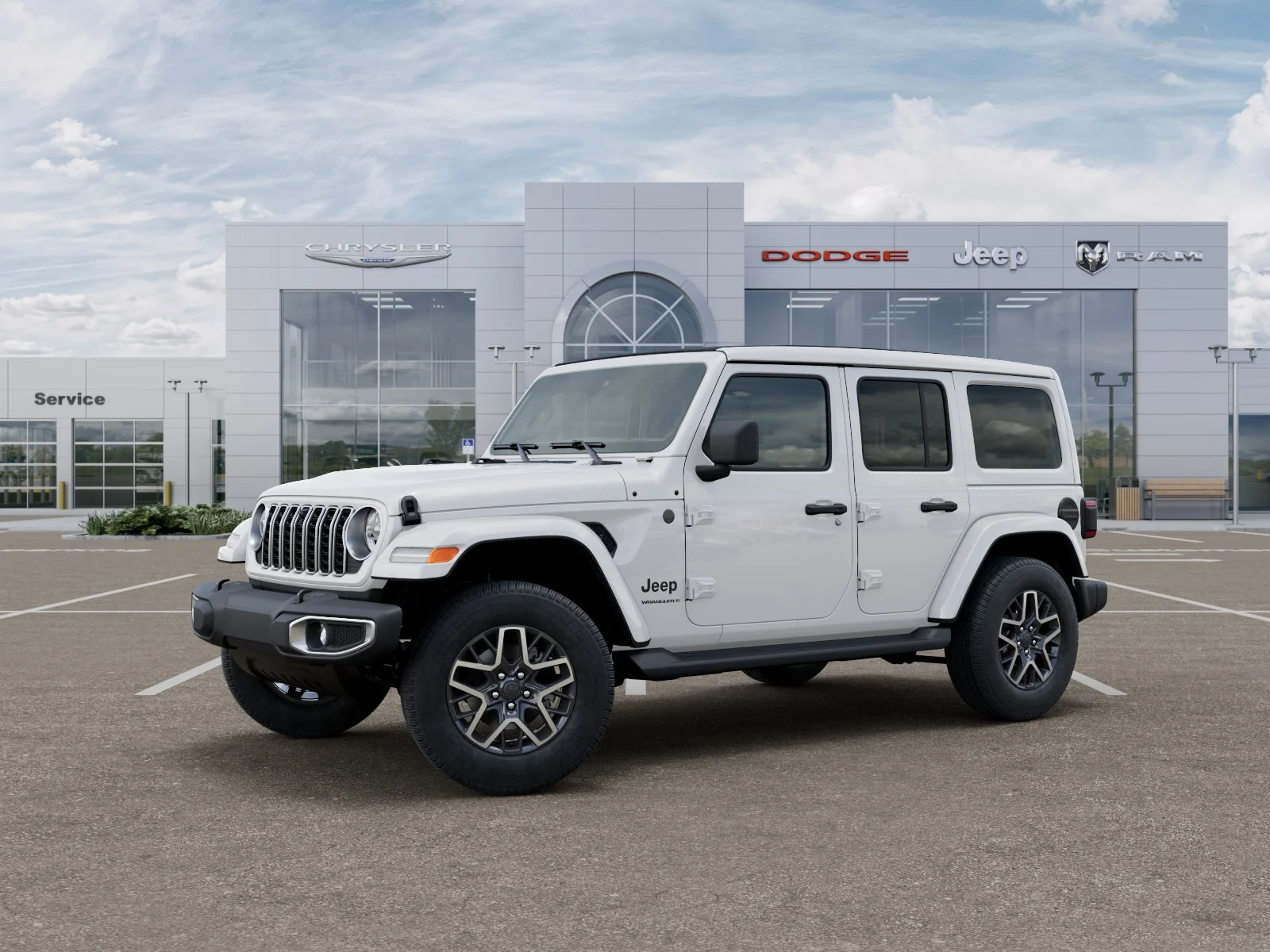 New 2026 Bright White Clear-Coat Exterior Paint Jeep Sahara image 2
