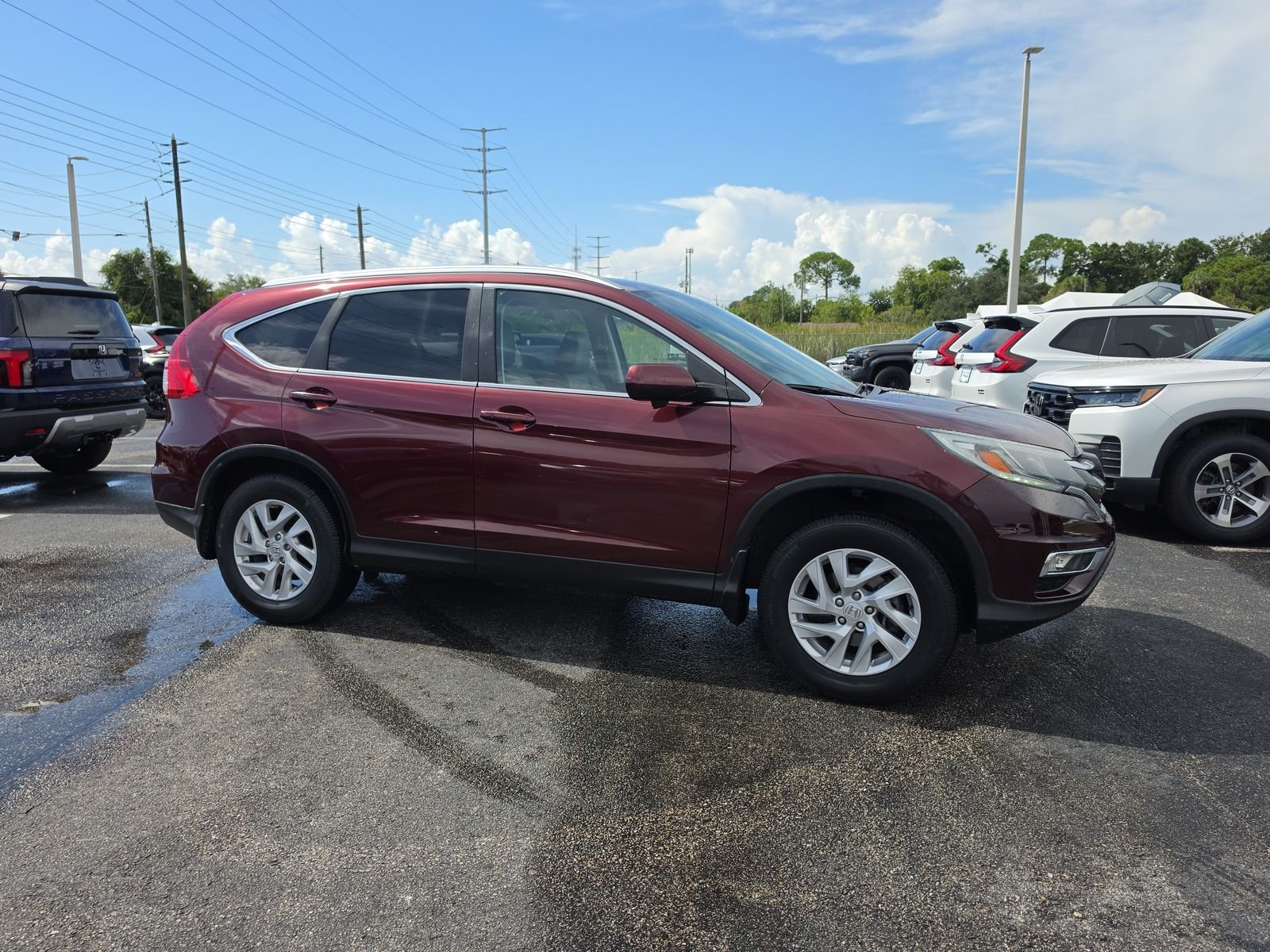 Used 2015 Honda CR-V EX-L with VIN 2HKRM3H76FH546649 for sale in Port Richey, FL