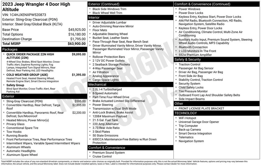 Used 2023 Gray Jeep Sahara image 35