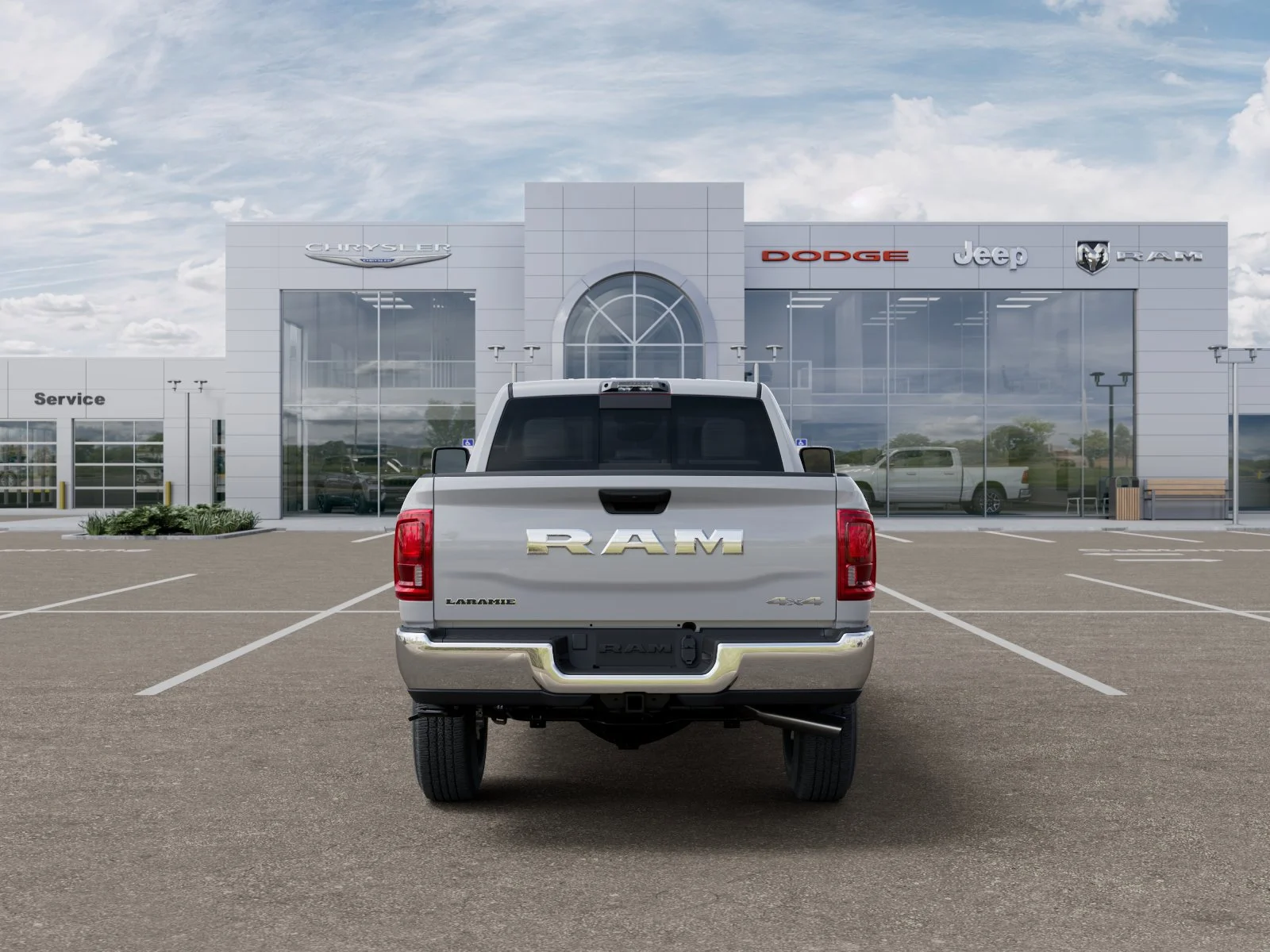 New 2026 Bright White Clear-Coat Exterior Paint RAM Laramie image 8