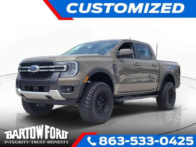 New 2026 Gray Ford Lariat 4X4 / LIFTED WHEELS & TIRES image 1