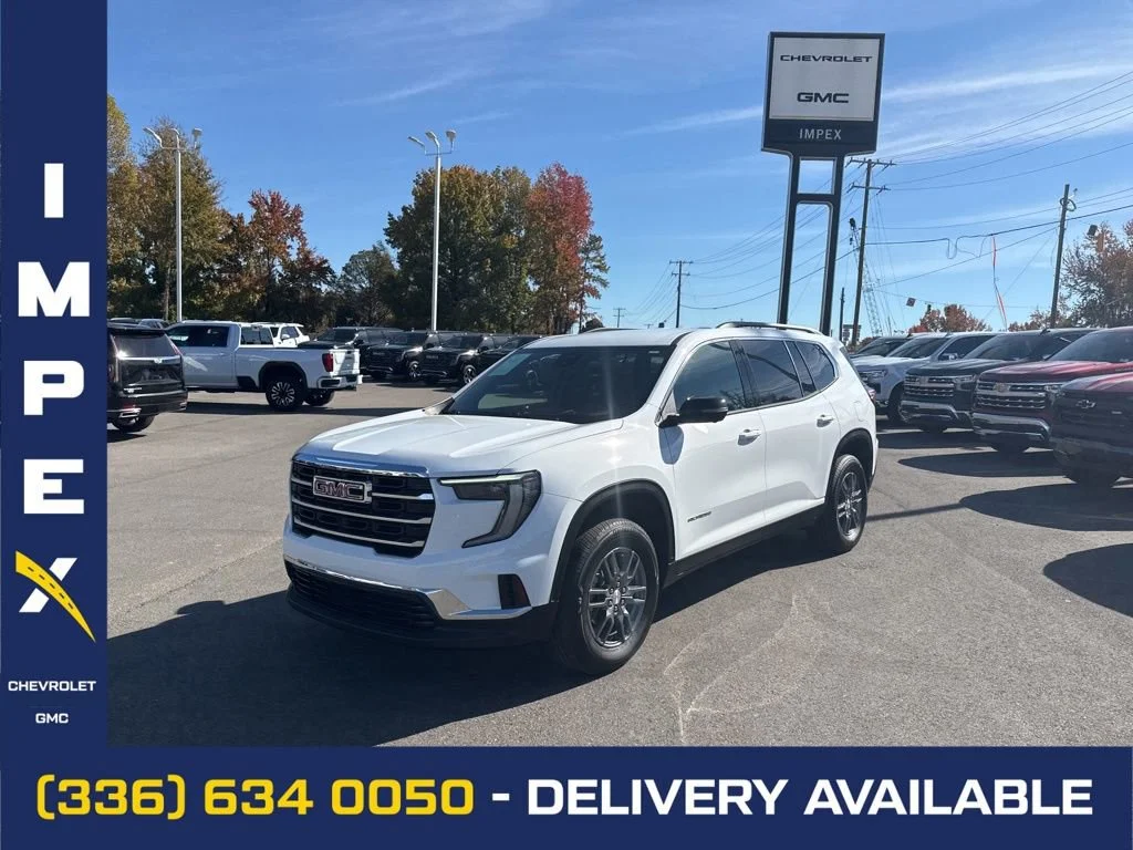 Summit White 2025 GMC Acadia Elevation FWD SUV / Crossover Front-Wheel Drive