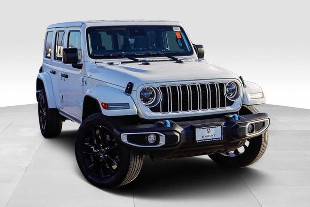 Used 2024 Bright White Clearcoat Jeep Sahara 4xe image 2