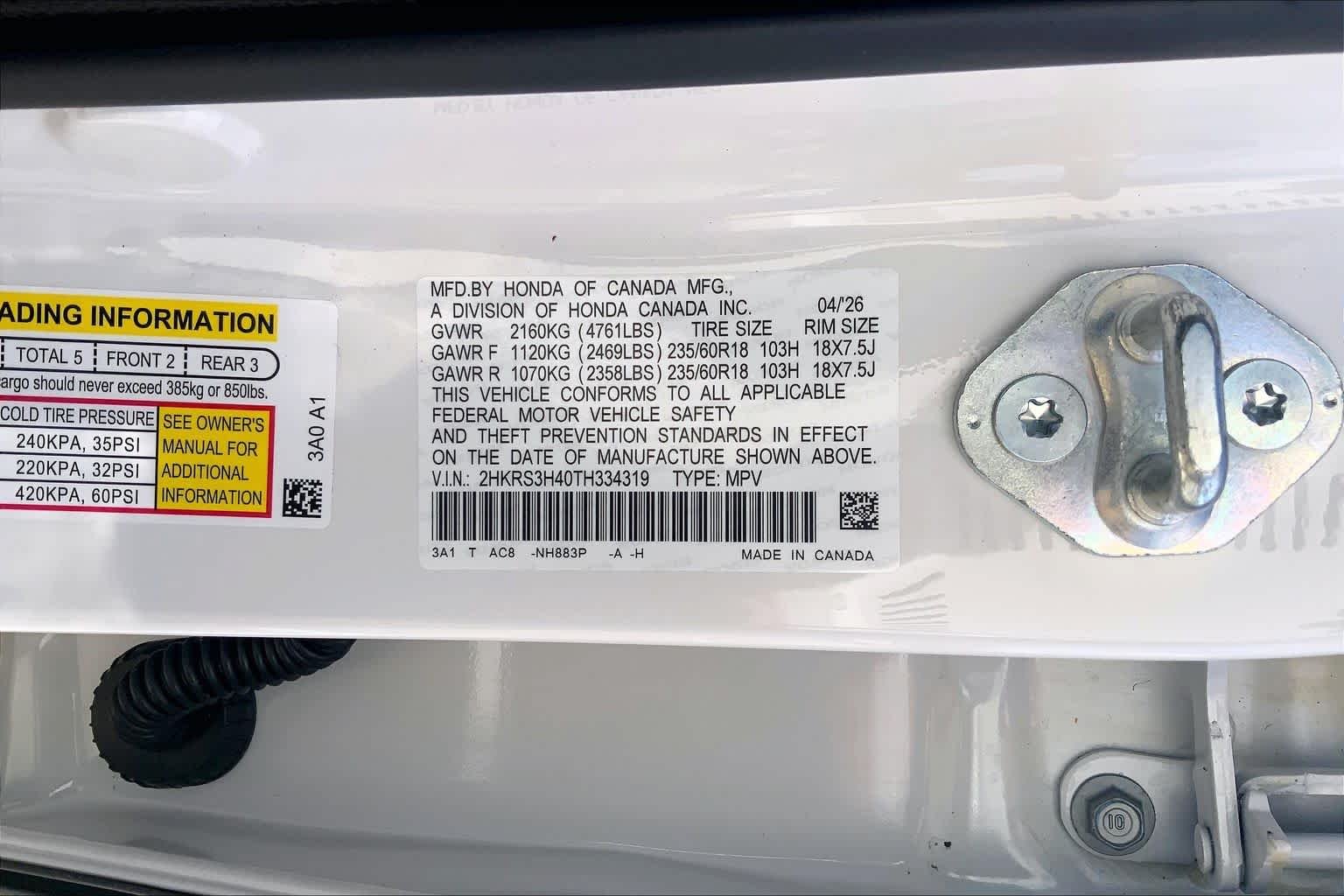 Used 2026 Platinum White Pearl Honda EX image 31