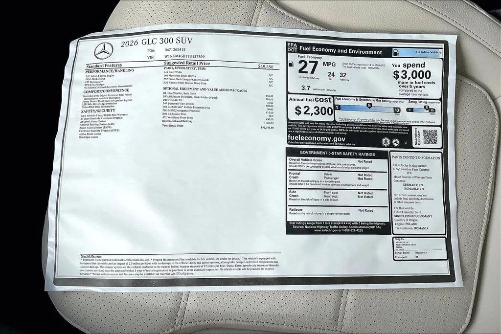 New 2026 Polar White Mercedes-Benz GLC 300 image 31