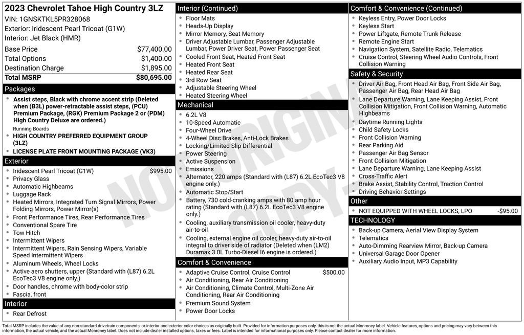 2023 Chevrolet Tahoe 4WD High Country's photo