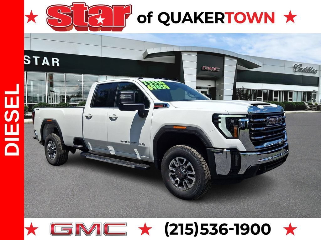 Summit White 2026 GMC Sierra 3500HD Pickup Truck Four-Wheel Drive 