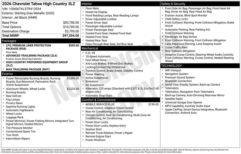 New 2026 Sterling Gray Metallic Chevrolet High Country image 20