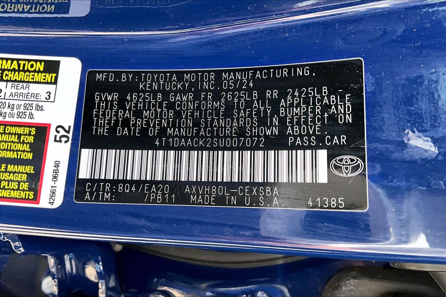 Used 2025 Reservoir Blue Toyota SE image 33