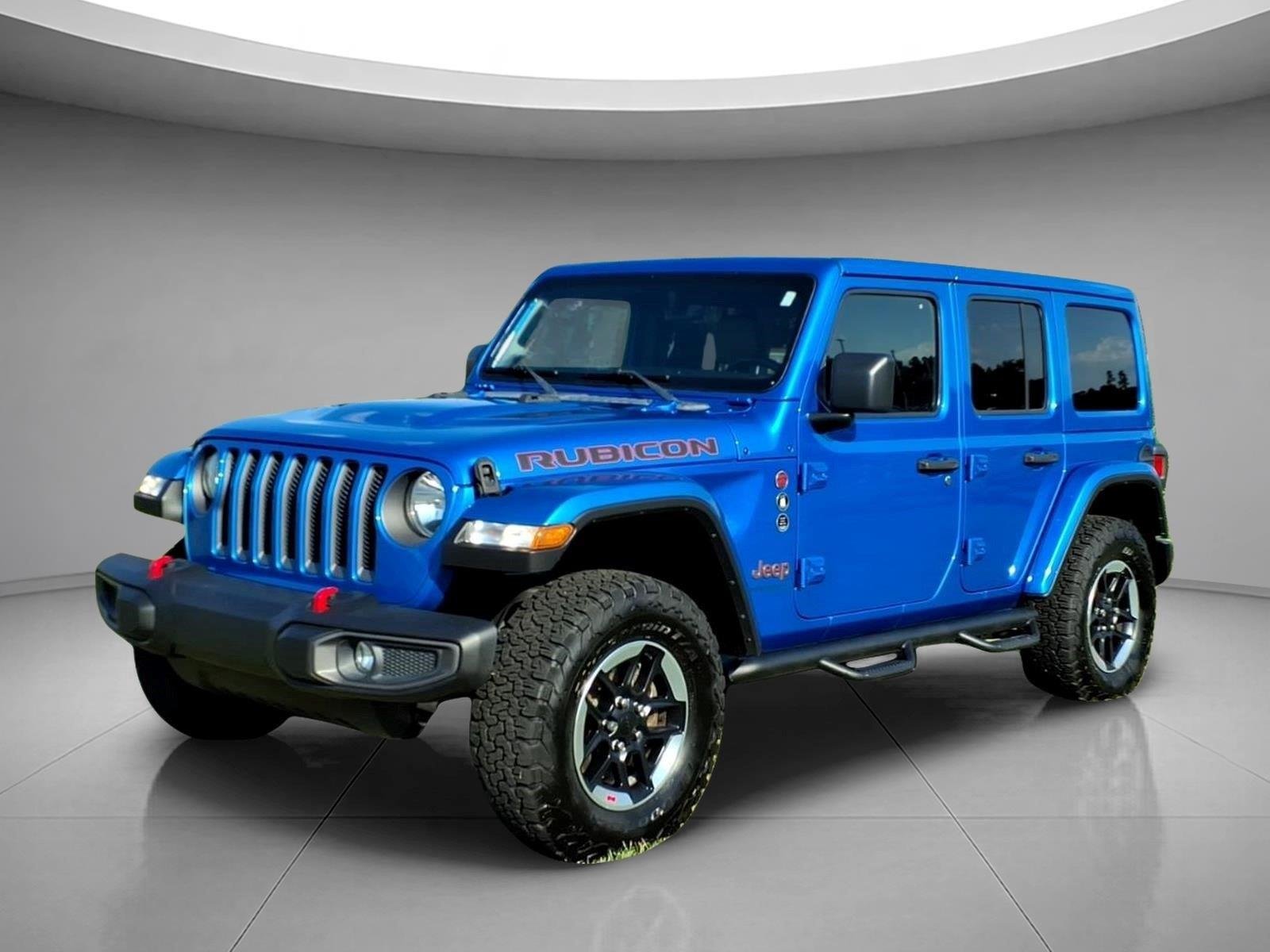 Used 2021 Hydro Blue Pearlcoat Jeep Unlimited Rubicon image 1