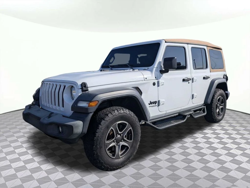 Used 2020 White Jeep Unlimited Sport image 7