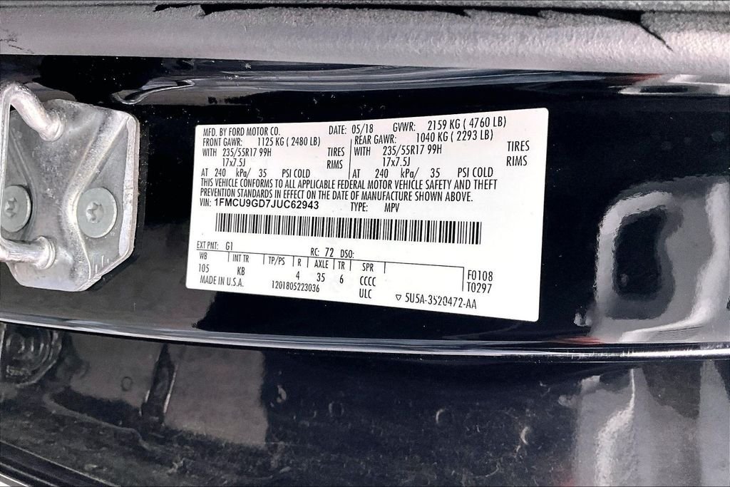 Used 2018 Shadow Black Ford SE image 5