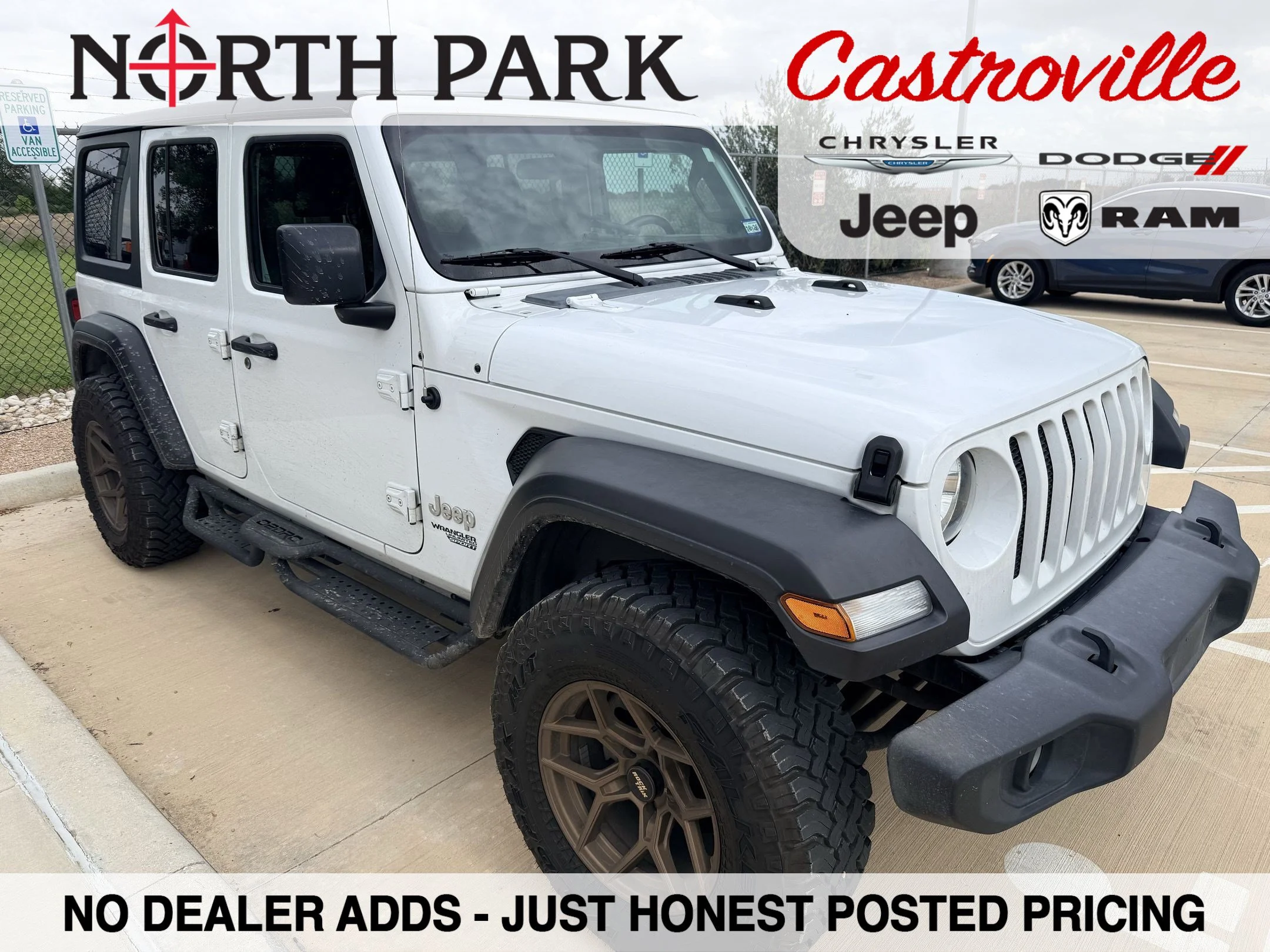 Used 2019 White Jeep Unlimited Sport S image 1