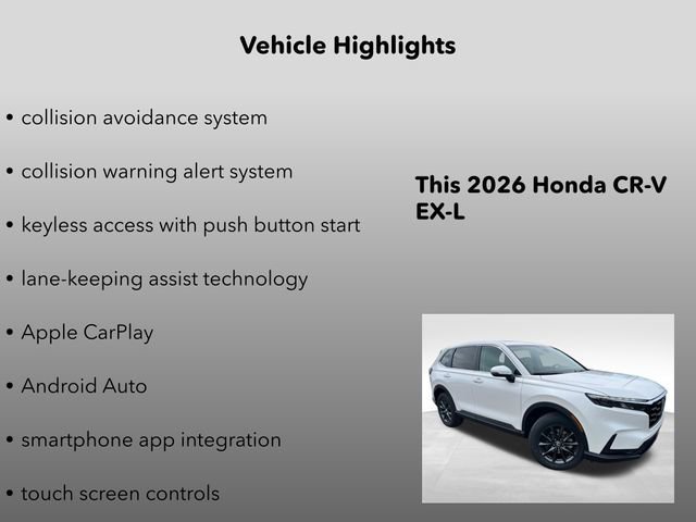 New 2026 Platinum White Pearl Honda EX-L image 10
