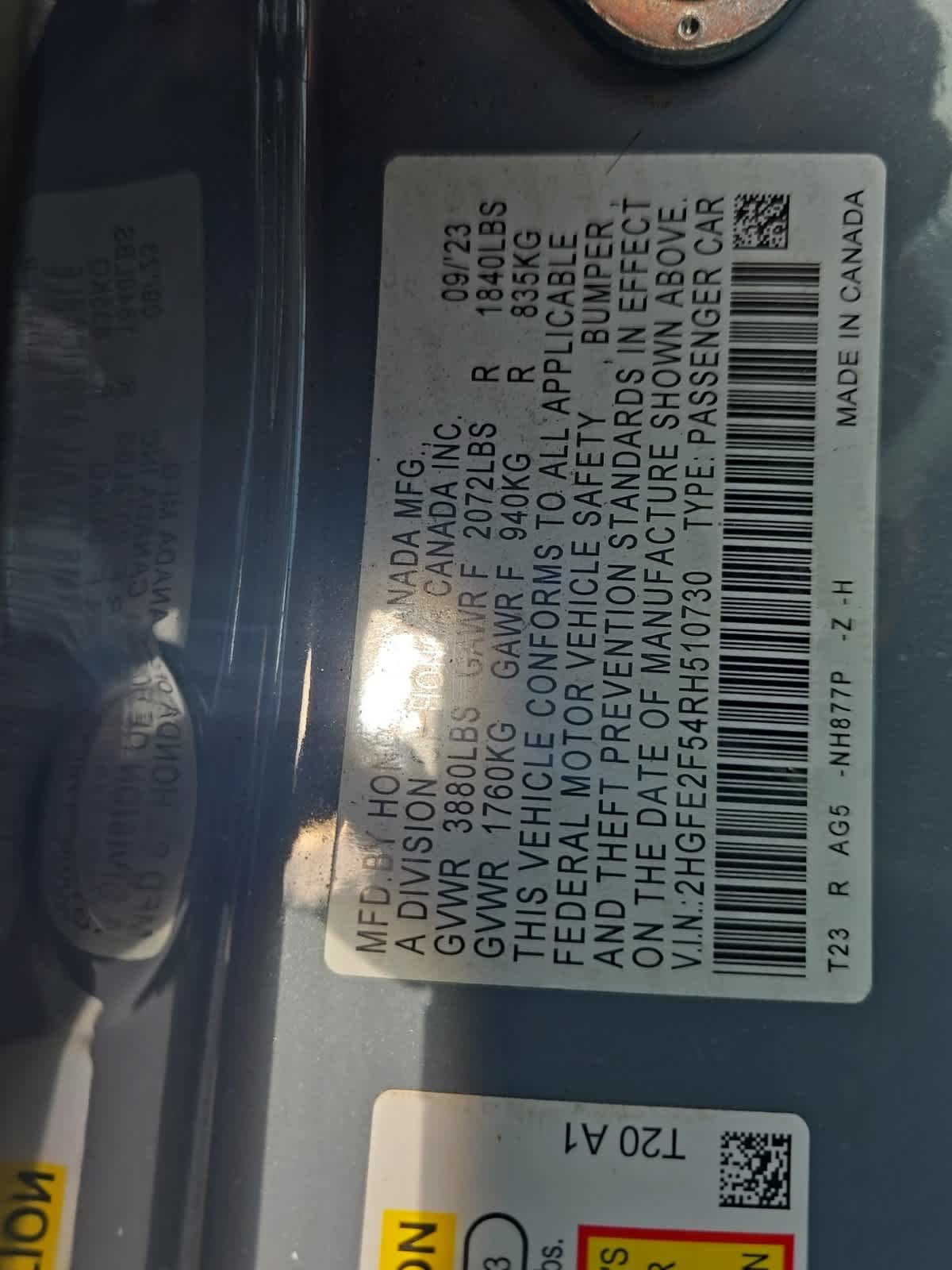 Certified Used 2024 Sonic Gray Pearl Honda Sport image 19