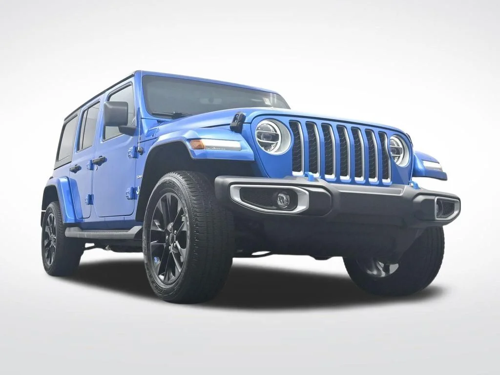 Used 2022 Blue Jeep Unlimited Sahara 4xe image 31