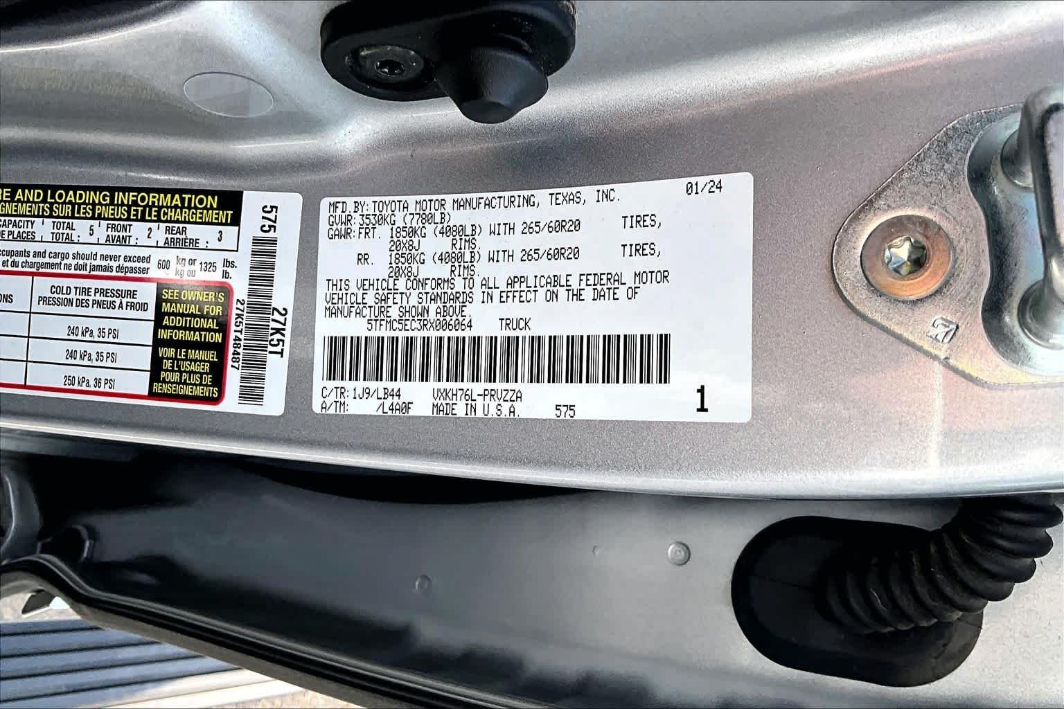 Used 2024 Celestial Silver Metallic Toyota 1794 Edition Hybrid image 29