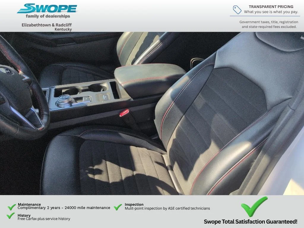 Used 2024 Star White Metallic Tri-Coat Ford ST-Line image 11