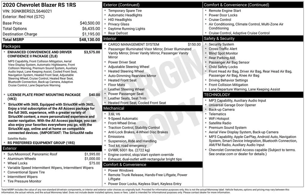Used 2020 Red Chevrolet RS image 14
