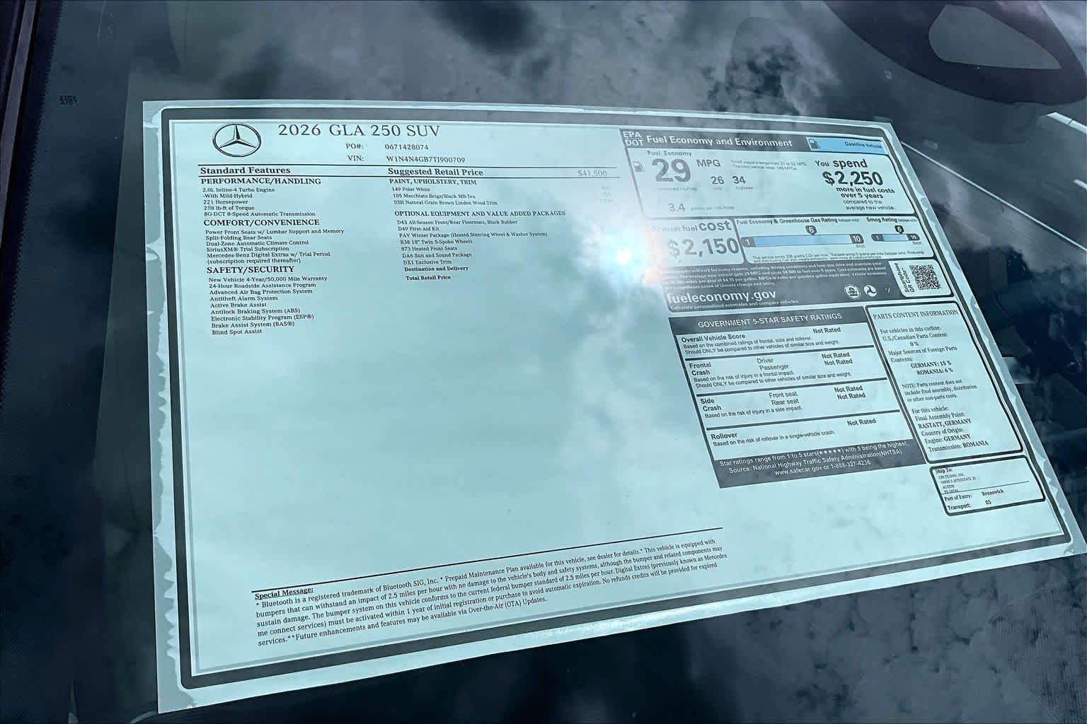 New 2026 Polar White Mercedes-Benz GLA 250 image 21