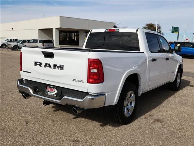 Used 2025 Bright White Clearcoat RAM Big Horn/Lone Star 4x4 Crew Cab 144.5 in. WB image 4