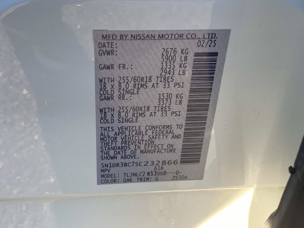Certified Used 2025 Glacier White Nissan SV image 21