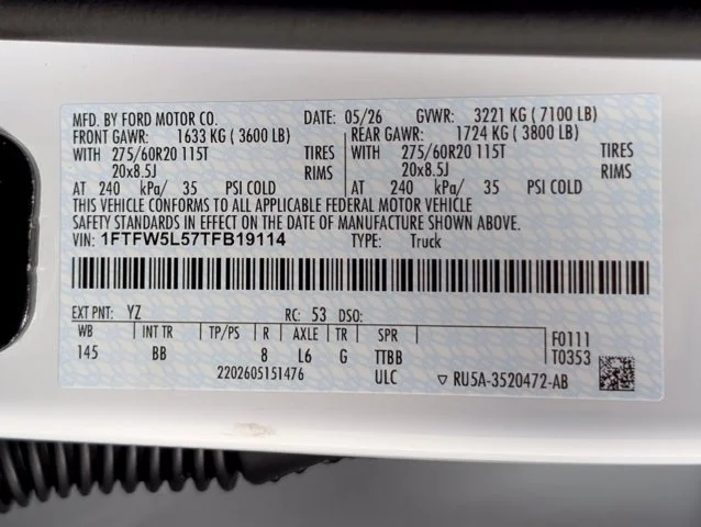 New 2026 Oxford White Ford Lariat® image 75