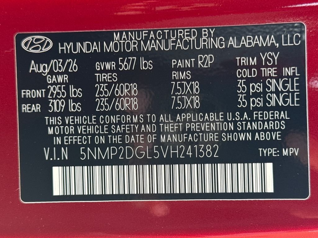 New 2027 Red Hyundai SEL image 30
