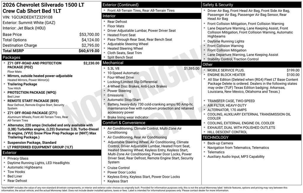 New 2026 Summit White Chevrolet LT image 28