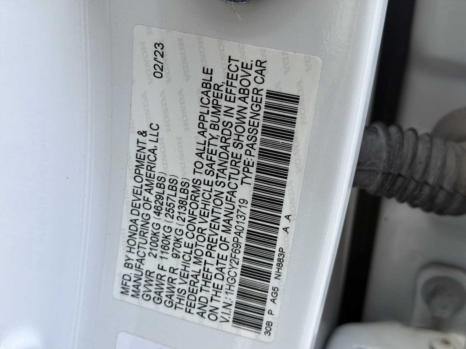 Used 2023 Platinum White Pearl Honda EX-L image 35